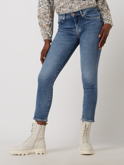 7 For All Mankind Slim Fit Jeans mit Stretch-Anteil Modell 'Roxanne' Blau 4