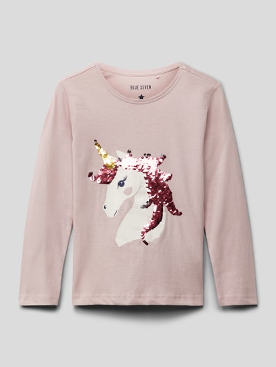 Blue Seven Longsleeve mit Motiv-Print Rosa 1