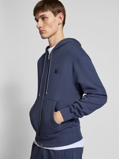 MAISON KITSUNÉ Sweatjacke mit Reißverschluss Dunkelblau 3