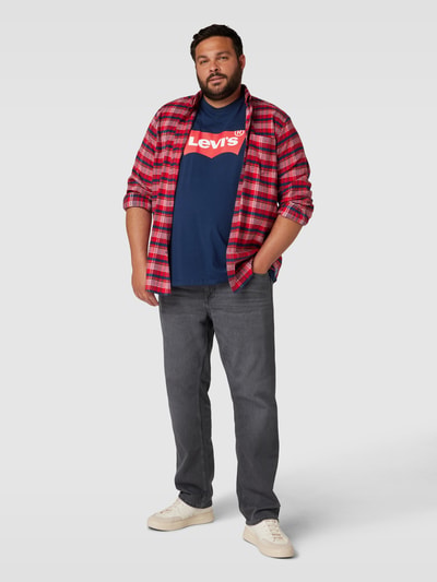 Levis Big&Tall T-shirt PLUS SIZE z nadrukiem z logo Ciemnoniebieski 1
