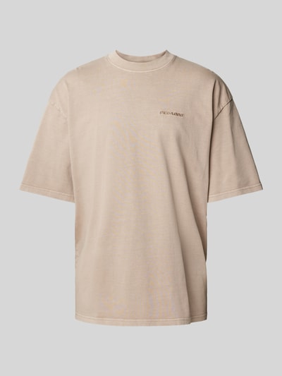 Pegador Oversized T-Shirt mit Label-Stitching Taupe 1