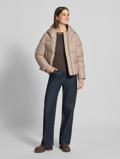 Marc O'Polo Regular Fit Daunenjacke mit Label-Patch Taupe 1