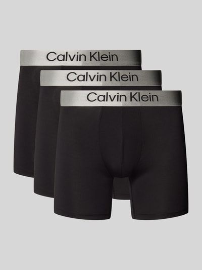 Calvin Klein Underwear Trunk mit elastischem Label-Bund im 3er-Pack Black 1
