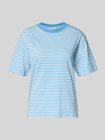 Produktfoto, Regular Fit T-Shirt aus reiner Baumwolle von Marc O'Polo Denim in Optik:Allover-Muster, gestreift, hellblau und weiß