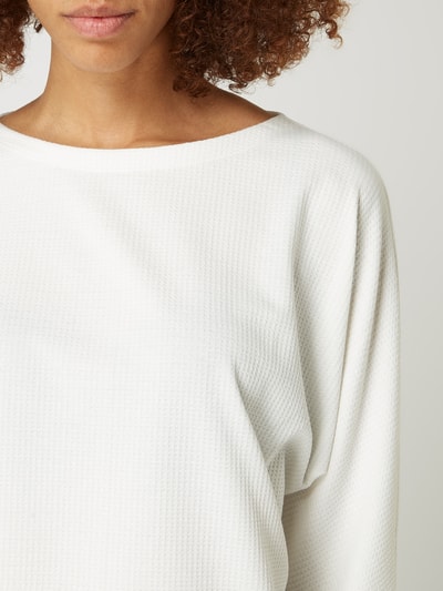 OPUS Sweatshirt met linnen, model 'Sobby' 
  Offwhite - 3