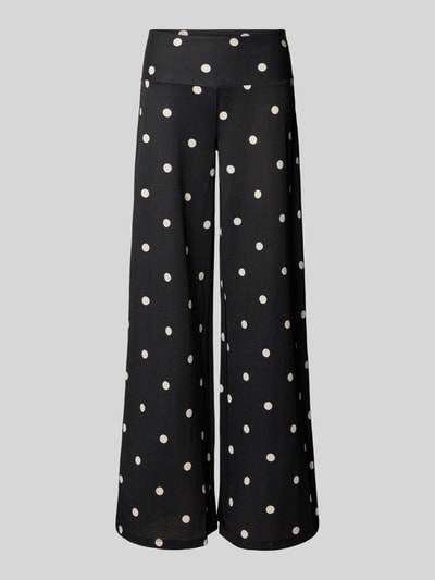 Produktfoto, Wide Leg Pants aus viscosemix met polkadots, uitlopend model, haakjes- en ritssluiting aan de zijkant, Gina Tricot, dames, bandwijdte 41 cm, binnenbeenlengte 82 cm, Wide Leg Pants aus Viskose-Mix met seitlichem Reißverschluss van Gina Tricot