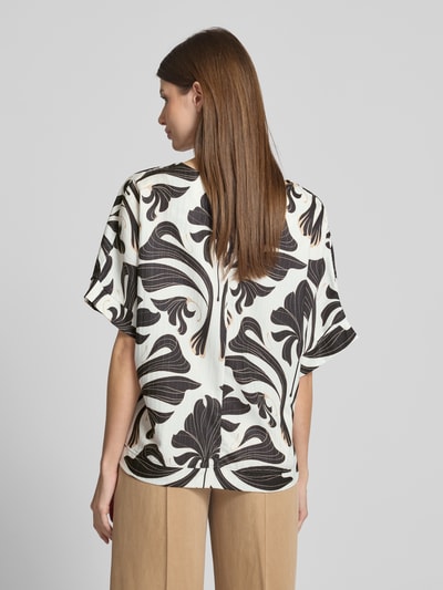 ZABAIONE Blouseshirt met V-hals Zwart - 5