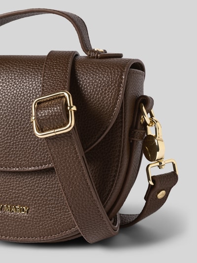 Hey Marly Handtas van een mix van runderleer, model 'Soul Sister' Donkerbruin - 3