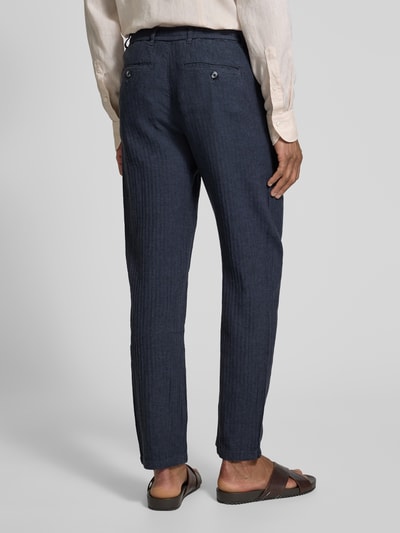 Lindbergh Relaxed fit van een mix van katoen en linnen met steekzakken Donkerblauw - 5