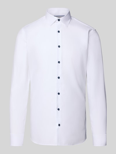 OLYMP No. Six Koszula biznesowa o kroju Super Slim Fit z kołnierzykiem typu kent Biały 2