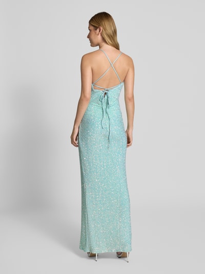 V.M. Abendkleid mit Pailletten Hellgruen 5