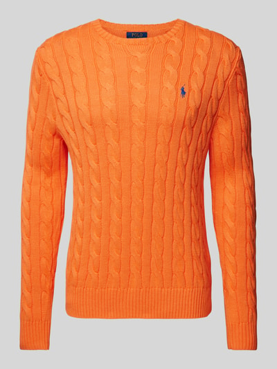 Polo Ralph Lauren Strickpullover mit gerippten Abschlüssen Modell 'DRIVER' Orange 1