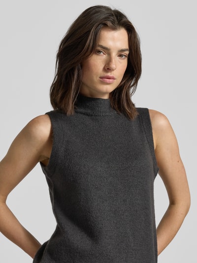 Christian Berg Woman Pullunder mit gerippten Abschlüssen Dunkelgrau 3