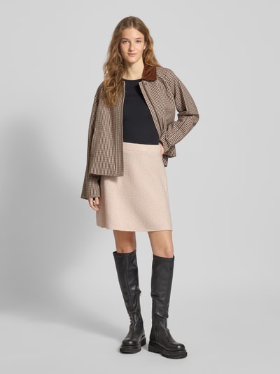 Pieces Spódnica mini o dopasowanym kroju z dodatkiem wełny model ‘MALOU’ Piaskowy 1