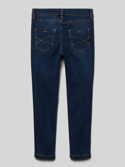 Steiff Jeansy o kroju skinny fit z naszywką z logo Granatowy 3