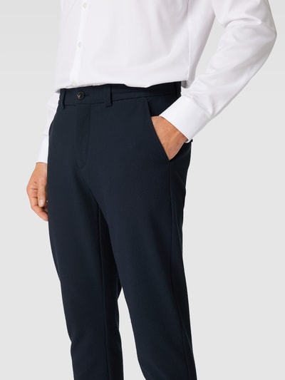 MOS MOSH Stoffen broek met structuurmotief, model 'Grady' Marineblauw - 3