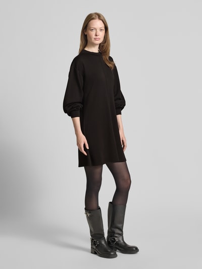 Scotch & Soda Knielange jurk met labeldetail Zwart - 1