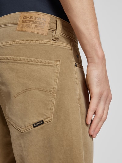 G-Star Raw Slim Fit Jeansshorts mit Gürtelschlaufen Modell 'Mosa' Sand 3