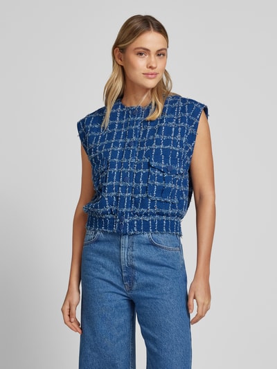 INFLUENCER'S CHOICE BY P&C* Kamizelka z efektem tweedu Królewski niebieski 4
