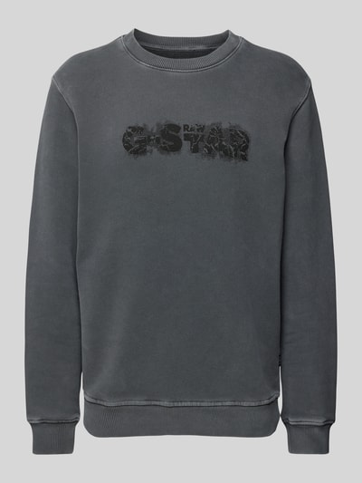 G-Star Raw Sweatshirt mit Label-Print Anthrazit 2