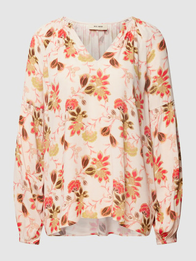 MOS MOSH Blouseshirt met all-over bloemendesign, model 'TJANA' Rosé - 2