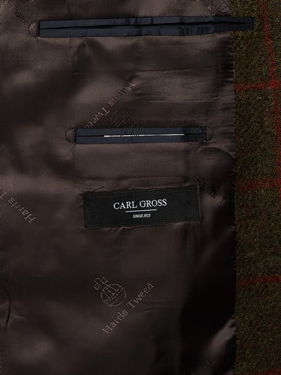 Carl Gross 2-Knopf-Sakko aus Harris Tweed Oliv 3