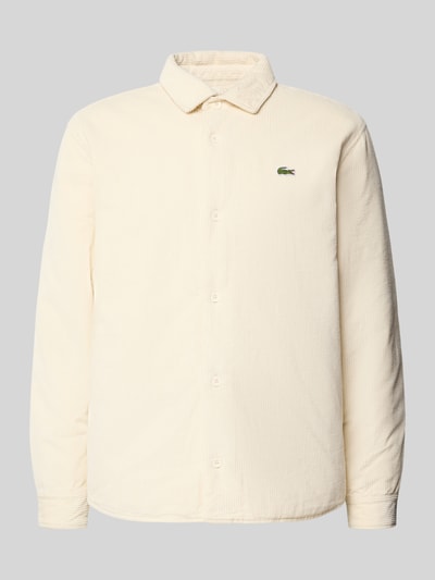 Lacoste Oversized Hemdjacke in Cord-Optik Offwhite 2
