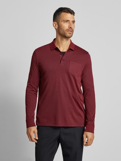 bugatti Poloshirt met borstzak Bordeaux - 4