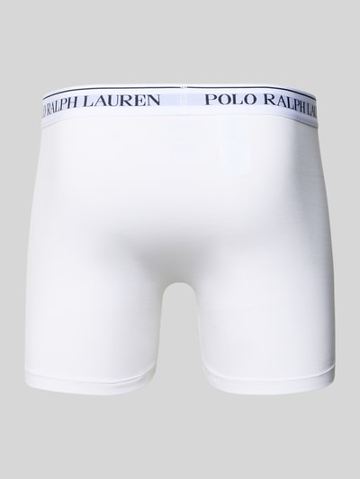 Produktfoto, Trunks aus Baumwoll-Mix im 3er-Pack von Polo Ralph Lauren Underwear, unifarben weiß, elastischer Label-Bund, glatte Textur