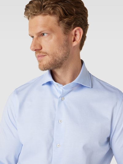 Profuomo Business-Hemd mit Knopfleiste Modell 'CUTAWAY' Bleu 3