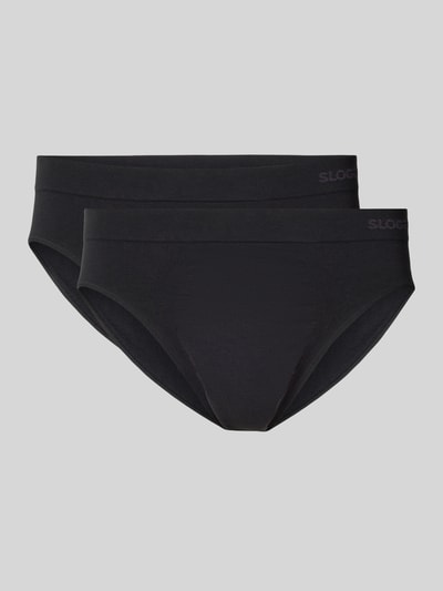 Sloggi Slip mit Label-Schriftzug Modell 'GO Smooth' Black 1