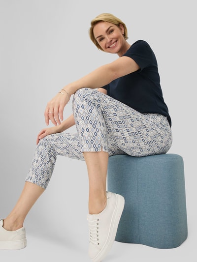 Raphaela By Brax slim fit 7/8-broek van katoenmix Blauw - 3