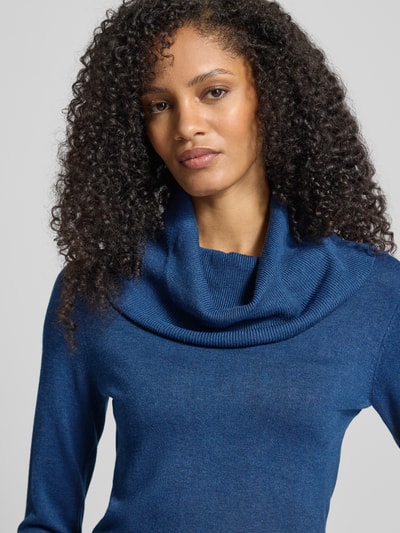 Soyaconcept Slim Fit Longsleeve aus Viskose-Mix Modell 'Dollie' Royal 3