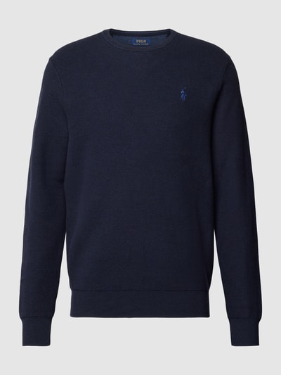 Polo Ralph Lauren Strickpullover mit Logo-Stitching Marine Melange 2