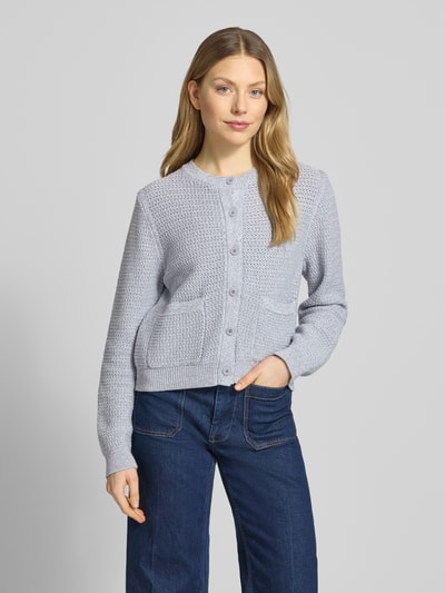 DRYKORN kardigan rozpinany w kroju regular fit z naszywanymi kieszeniami model 'Biaphy' Jasnoniebieski 4