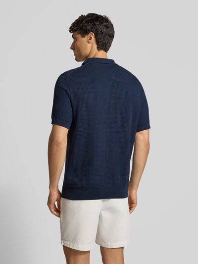 Gant Poloshirt met labelstitching Donkerblauw - 5