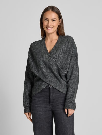 MSCH Copenhagen Gebreide pullover in wikkellook, model 'Zinelle Hope' Antraciet - 4