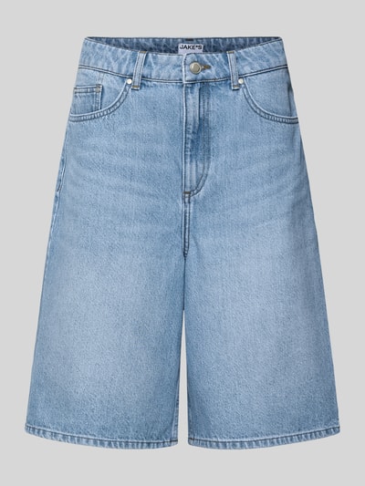 Produktfoto, Bermudas in Denim-Optik von JAKE*S STUDIO WOMAN, locker geschnitten, 5-Pocket-Design, hellblaue Jeansstruktur