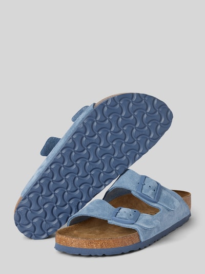 Birkenstock Sandalen van leer met doornsluiting, model 'Arizona' Oceaanblauw - 4