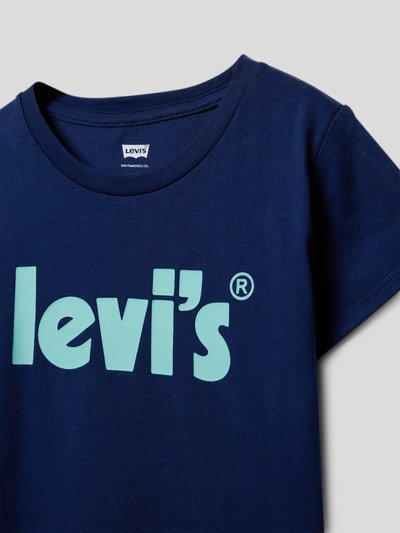 Levi’s® Kids T-shirt met labelprint Marineblauw - 2