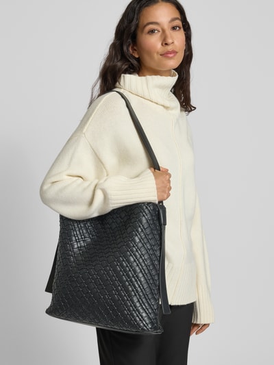 Tommy Hilfiger Shopper met grof geweven motief Zwart - 1