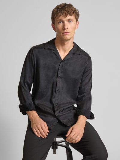 HUGO Relaxed Fit Freizeithemd mit Reverskragen Modell 'Espinone' Black 3