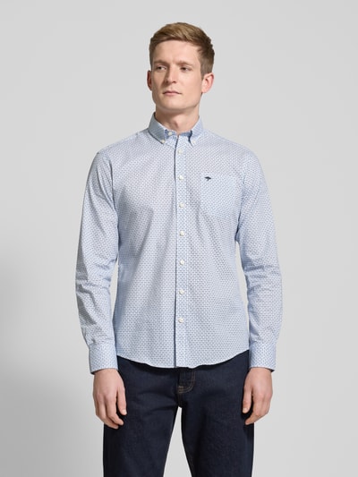 Fynch-Hatton Regular Fit Freizeithemd mit Button-Down-Kragen Eisblau 4