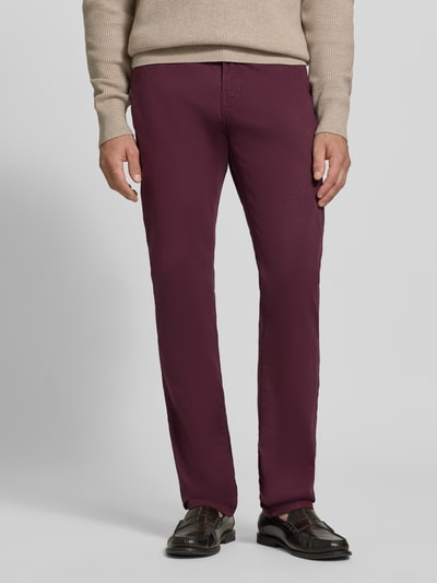Pierre Cardin Jeansy o kroju straight fit z elastycznej mieszanki bawełny model 'Lyon' Bordowy 4