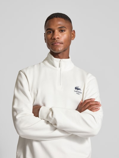 Lacoste Regular Fit Sweatshirt aus reiner Baumwolle Modell 'HERITAGE' Offwhite 3