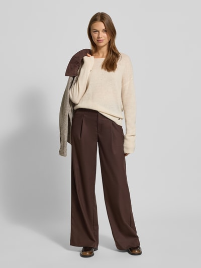 Brax Gebreide pullover met ribboorden, model 'LISA' Offwhite - 1