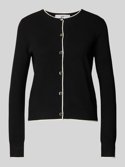 Mango Cardigan mit durchgehender Knopfleiste Modell 'LUCCA' Black 1