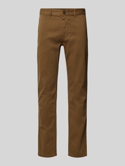 BOSS Orange Slim Fit Chino mit seitlichen Eingrifftaschen Khaki 1