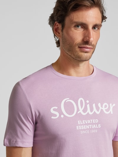 s.Oliver RED LABEL T-Shirt mit Rundhalsausschnitt Flieder 3