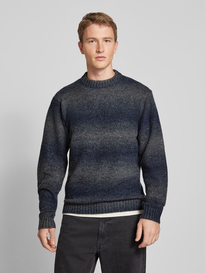 G-Star Raw Strickpullover aus Viskose mit Label-Stitching Modell 'Gradient' Mittelgrau 4